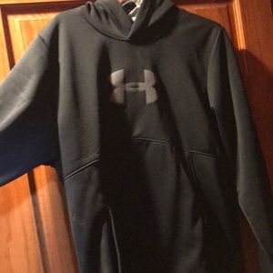 Mens UA Storm Armour Fleece Logo Hoodie Loose